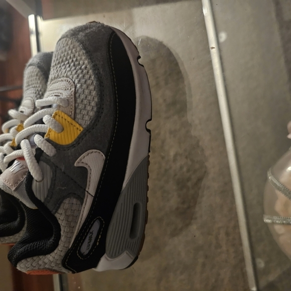 Nike Other - Nike Air Max Gray and Yellow Sneakers with Mesh Upper and White Midsole